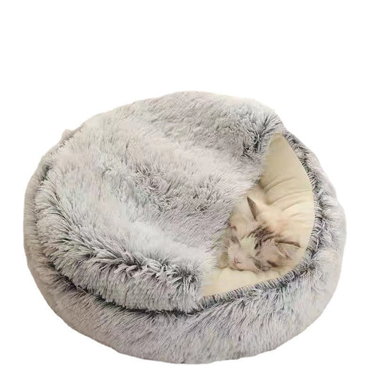 Semi-closed Cat Bed Four Seasons Universal Cover Shell Nest Small Dog Winter Pet Supplies Petcare
