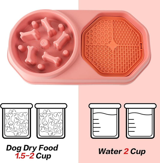 Slow Feeder Dog Bowl – Puzzle Anti-Gulping Interactive Bowl for Dogs Petcare