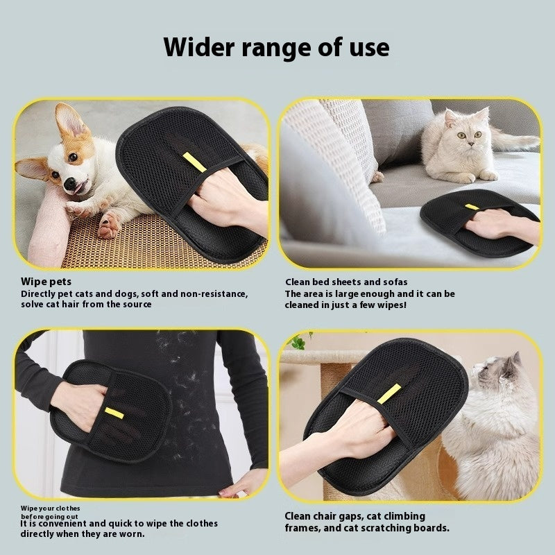 Pet Hair Remover Mitt Pet Hair Remover Gloves Deshedding Brush Glove For Dog Cat Rabbit With Long Short Curly Hair Petcare