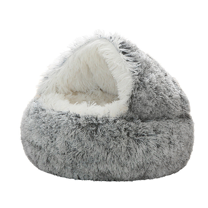 Semi-closed Cat Bed Four Seasons Universal Cover Shell Nest Small Dog Winter Pet Supplies Petcare