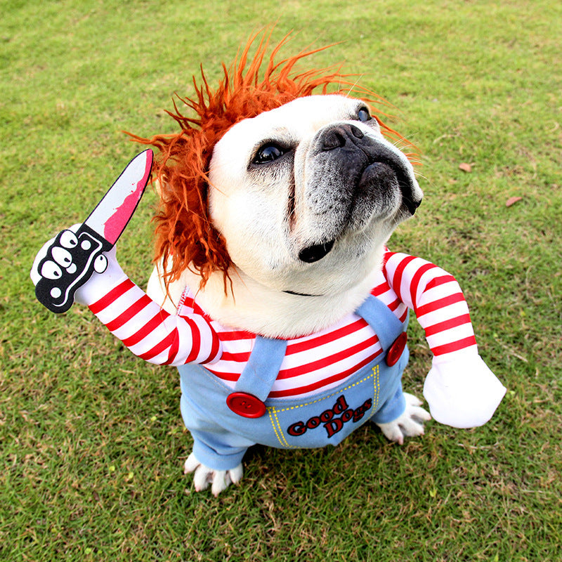 Halloween Pet Costume Pet Dog Funny Clothes Adjustable Dog Cosplay Costume Scary Costume Party Gatherings Petcare