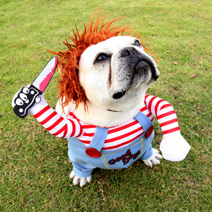 Halloween Pet Costume Pet Dog Funny Clothes Adjustable Dog Cosplay Costume Scary Costume Party Gatherings Petcare