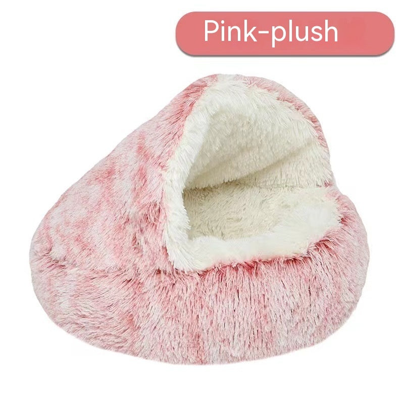 Semi-closed Cat Bed Four Seasons Universal Cover Shell Nest Small Dog Winter Pet Supplies Petcare