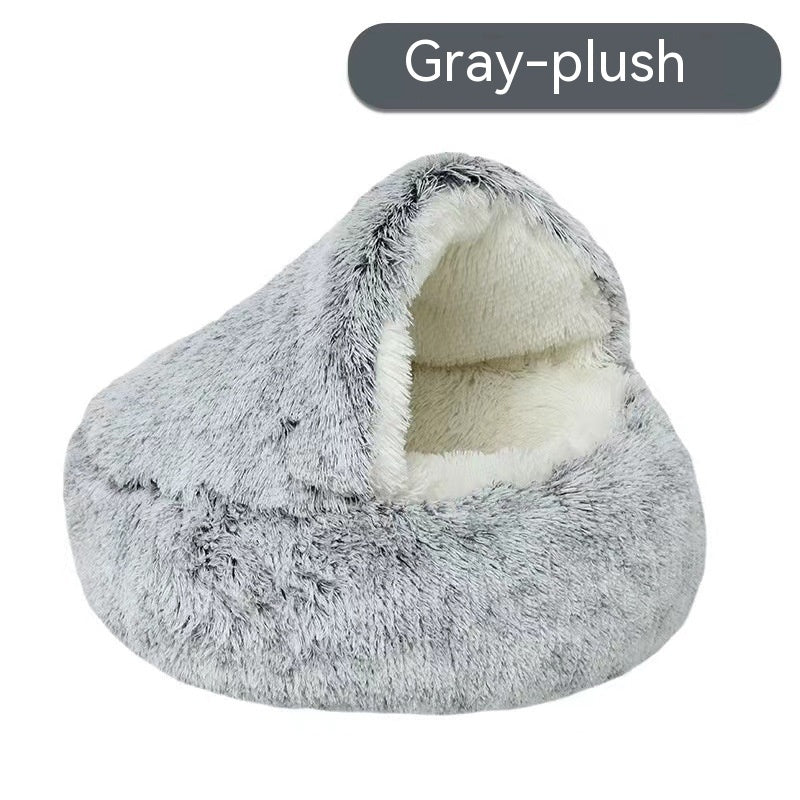 Semi-closed Cat Bed Four Seasons Universal Cover Shell Nest Small Dog Winter Pet Supplies Petcare