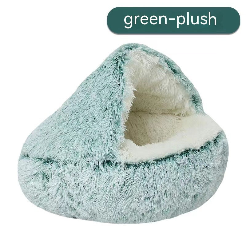 Semi-closed Cat Bed Four Seasons Universal Cover Shell Nest Small Dog Winter Pet Supplies Petcare