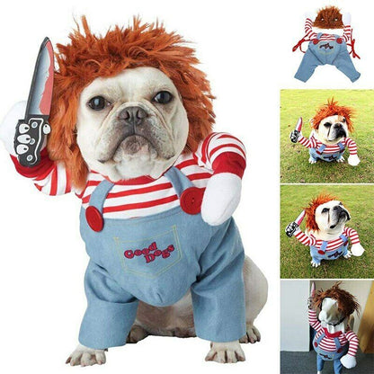 Halloween Pet Costume Pet Dog Funny Clothes Adjustable Dog Cosplay Costume Scary Costume Party Gatherings Petcare