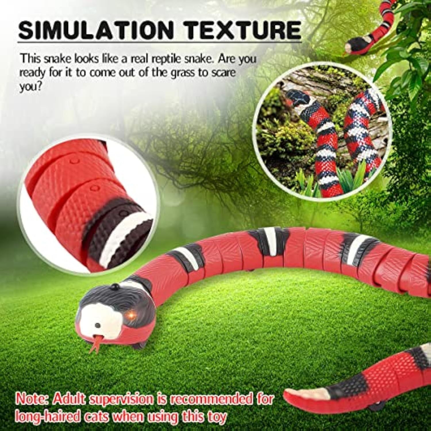 USB Rechargeable Interactive Snake Toy – Smart Motion Sensor Pet Toy for Cats & Dogs Petcare