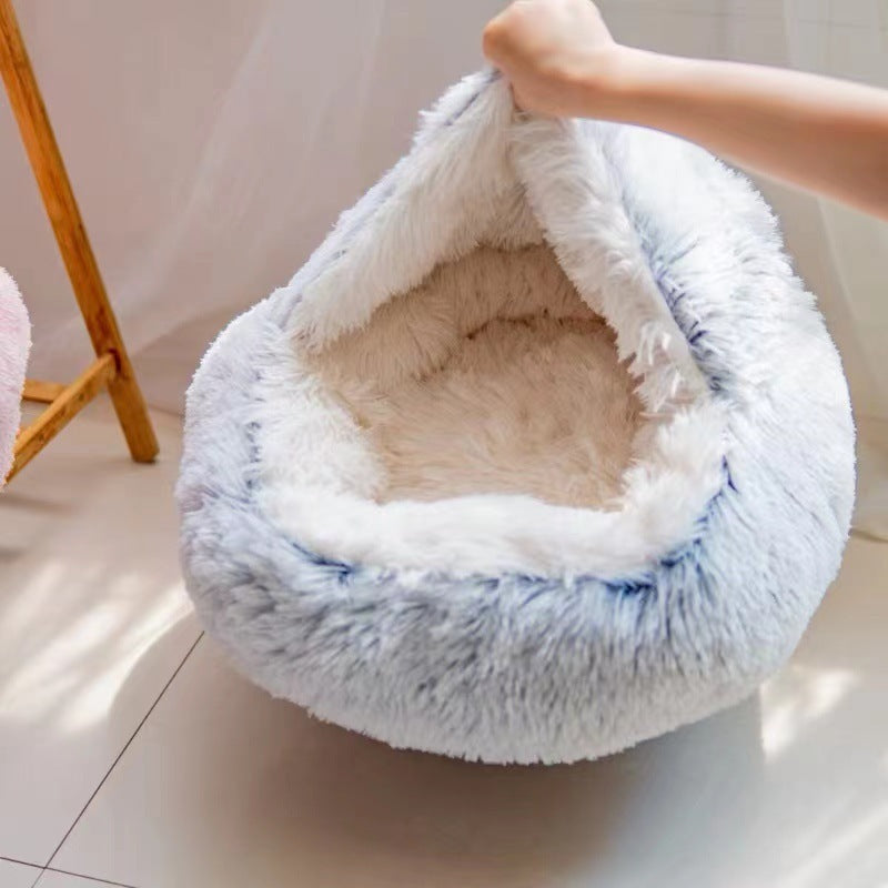 Semi-closed Cat Bed Four Seasons Universal Cover Shell Nest Small Dog Winter Pet Supplies Petcare